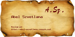 Abel Szvetlana névjegykártya